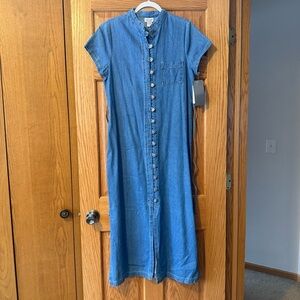 Vintage Studio Woman’s Short Sleeve, Long Jean Dress | Size 8